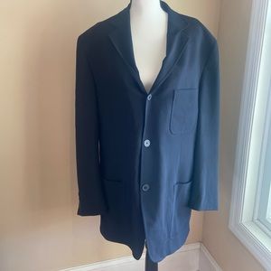 KROON Size 44L Suit Jacket Blazer 97% Wool 3% Lycra Black